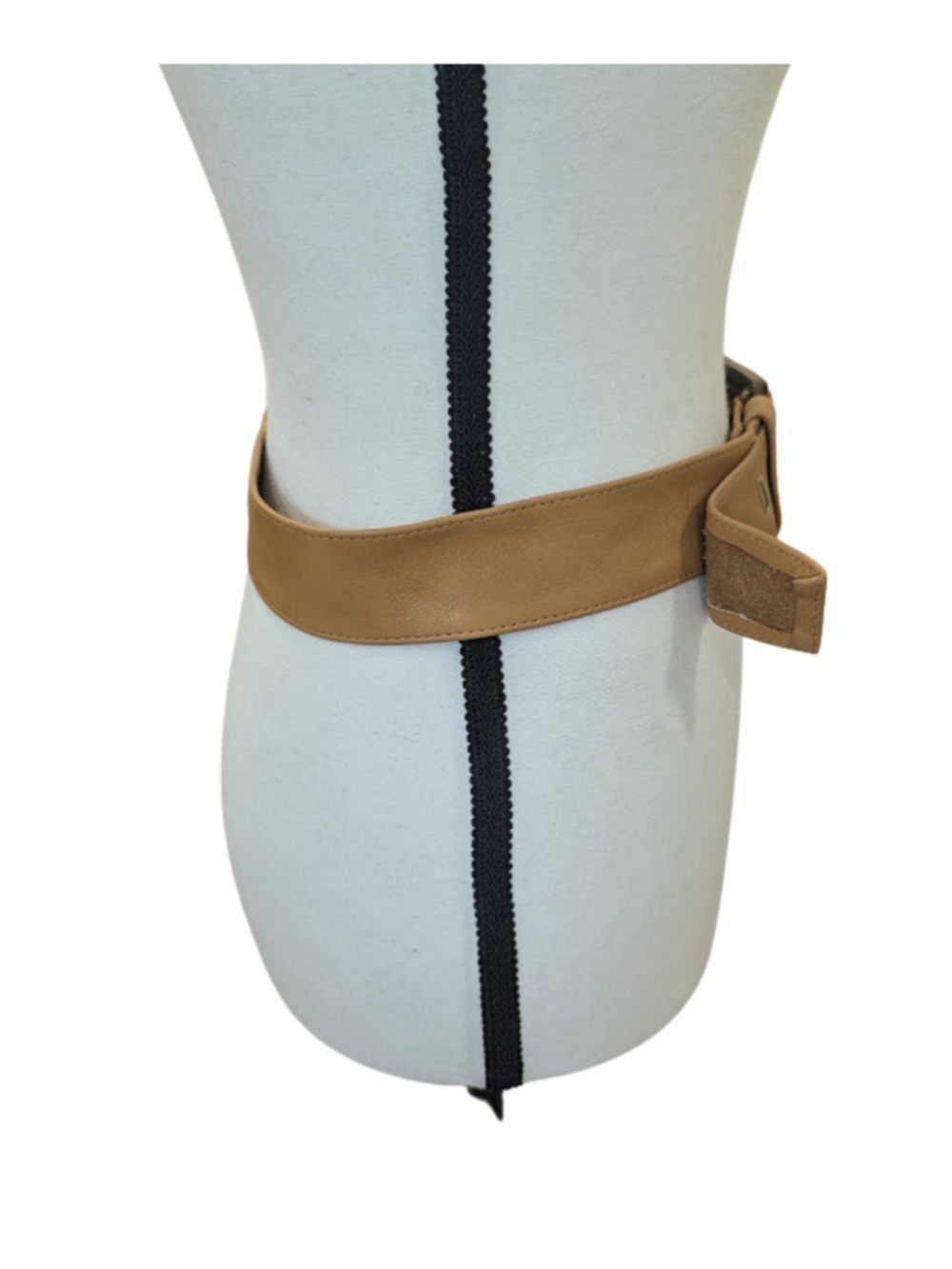 Tan Genuine Leather Belt Medium Wide Vintage Style 1.75 Minimalist Classic - Picture 2 of 9